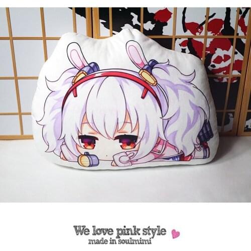 Anime Azur Lane plush pillow toy short plush Azur Lane stuffed cute doll double sided pillowcase toy gift