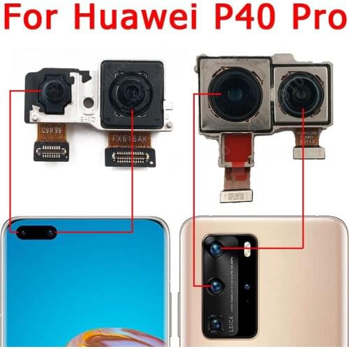 Original For Huawei P40 Pro P40Pro Front Rear View Back Camera Frontal Main Facing Small Camera Module Flex Replacement Parts