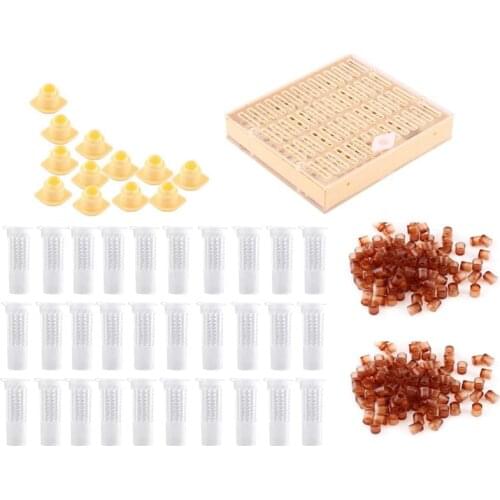 Queen Bee Rearing System Kit,Rearing Grafting Kit for Apiculture Queen Bee Cage Catcher Clip Cell Cup Beekeeping Tool