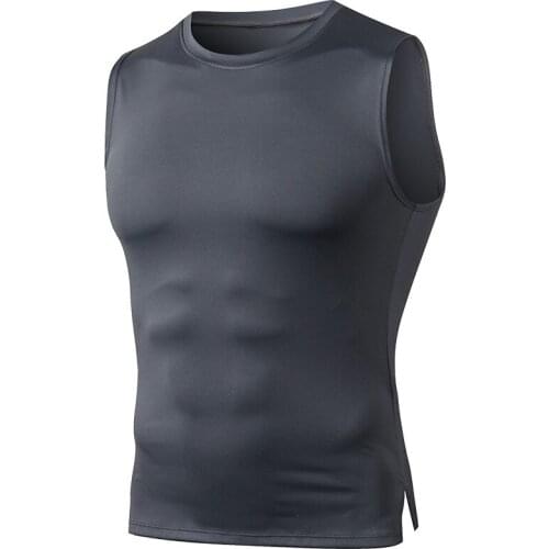 New Men Bodybuilding Running Vest Rashguard Tank Slim Top Mens Quick Dry Gym Fitness Training Sport Workout Sleeveless Shirt