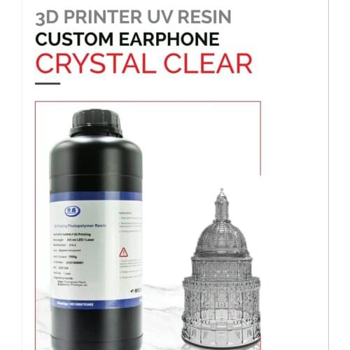 Photosensitive Resin 3D Printer UV Crystal Clear Transparent Curing LCD1KG 405nm Standard Photopolymer for Printing SLA DLP