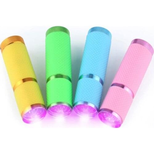 Portable Mini UV 9 LED Purple Light Nail Dryer Curing Lamp Flashlight Torch for Gel Nail Polish Art Light Lamp Machine Tools