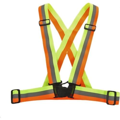 80% Hot Sale Adjustable Safety Security High Visibility Reflective Vest Gear Stripes Jacket Night Running Wholesale