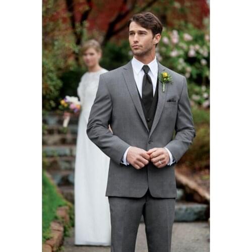 Custom Made Groom Tuxedos Business mens Suits 2 Pieces Best Men Suit Prom Bridegroom Wedding Suits Jacket Pant Tie Formal Suis