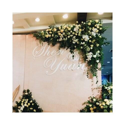 1.2M x 1.2M Roses with green grass Flower Backdrop Wedding Flower Wall Artifical Silk Wedding Decoration