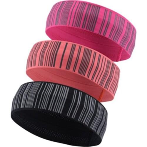 Unisex Polyester Headwear Night Running Safety Reflective Headband Fitness Hairband Outdoor Sports Equipment Bike Headbands