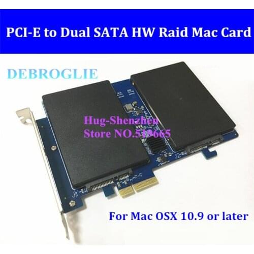 Marvell 88SE9230 High Speed Dual SATA III to PCI Express PCI-E 2X SSD Adapter for MAC PRO 3.1-5.1 Support Raid 0,1