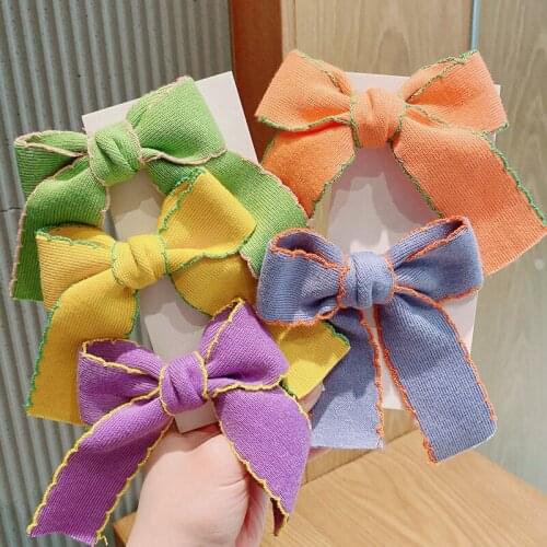 Bowknot Hairpin Baby Girl Hair Accessories 5 Color Butterfly Hair Clip Kids Accessories