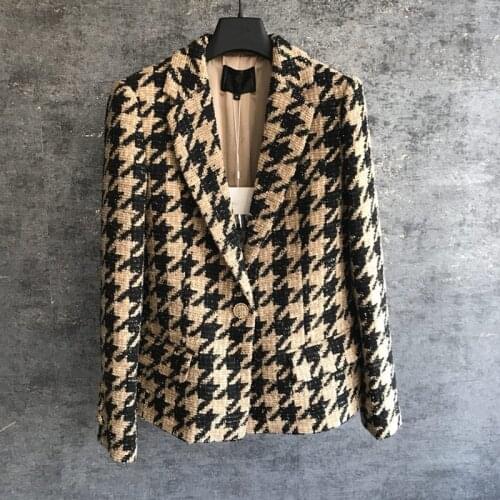 2020 women lady tweed suit coat outerwear jacket