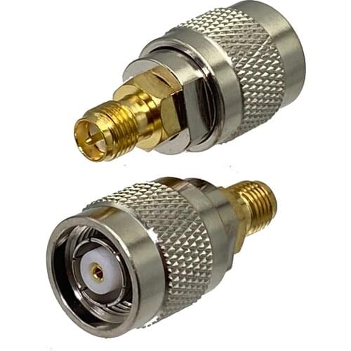 1pcs Connector Adapter RP-TNC Male Jack to RP-SMA Female Plug RF Coaxial Converter Straight New