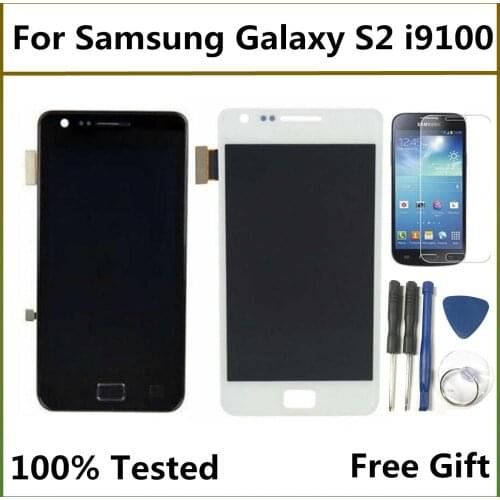 100% Tested LCD Display For Samsung S2 i9100 LCD With Touch Screen Digitizer Assembly Without Frame For Samsung Galaxy S2 i9100