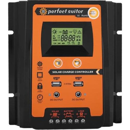 12 Voltage/24 Voltage Auto Recognized Solar Controller Solar Panel Battery Regulator Dual USB LCD Display Solar Controller