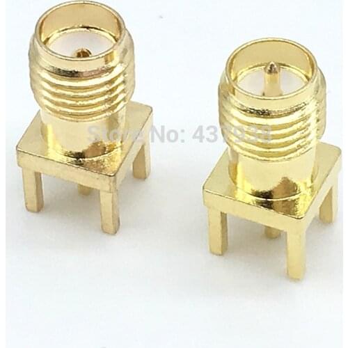 2/5/10Pcs SMA Female Male Jack Solder Nut Edge PCB Clip Straight Mount Gold Plated RF Connector Receptacle Solder