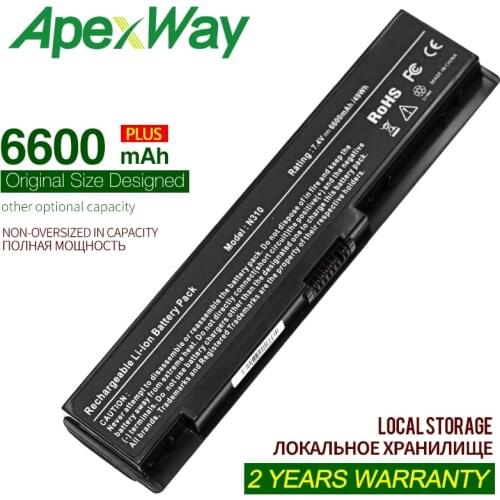 ApexWay New 6 CELLS Laptop Battery For Dell Vostro F287H G069H F286H F287F R988H A840 A860 A860N 1014 1015 1014n 1088 Series
