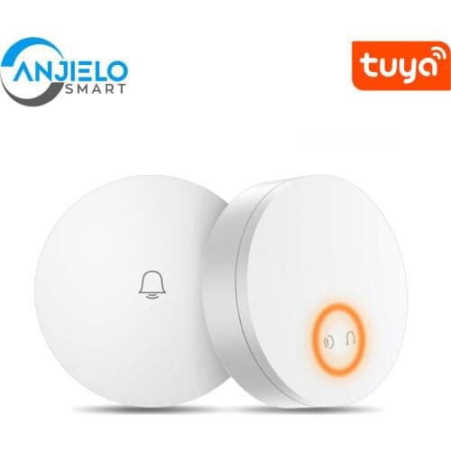 Wireless Remote Control Doorbell Tuya Wifi Doorbell Work with Amazon Smart Life Google Home Doorbell