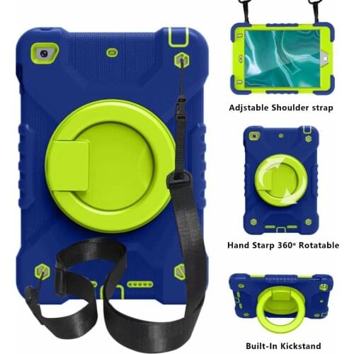 Case For iPad mini 4 mini 5 7.9'' 2019 Cover A1538 A2133 Shoulder Strap Silicone PC Heavy Duty Case For iPad mini4 mini5 Funda