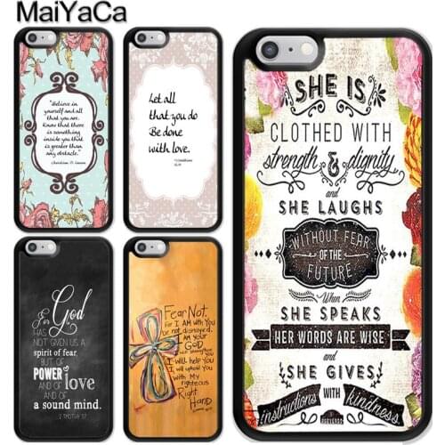 Bible Quote Cross Christian For iPhone 12 Mini 11 Pro MAX X XR XS MAX SE 2020 6S 7 8 Plus 5s Cover