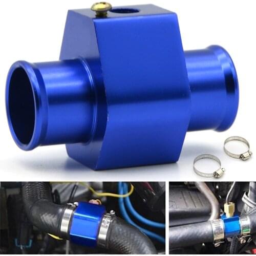 Racing Blue Water Coolant Temperature Sensor Water Temp Gauge Adapter 1.25" 28MM 30MM 32MM 34MM 36MM 38MM 40MM With Logo