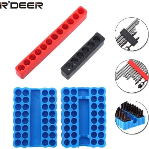 6/12/32 Holes Screwdriver Bit Holder 1/4 inch Hex Shank Screw Driver Bits Portable Organizers Plastic Storage Tray Tool