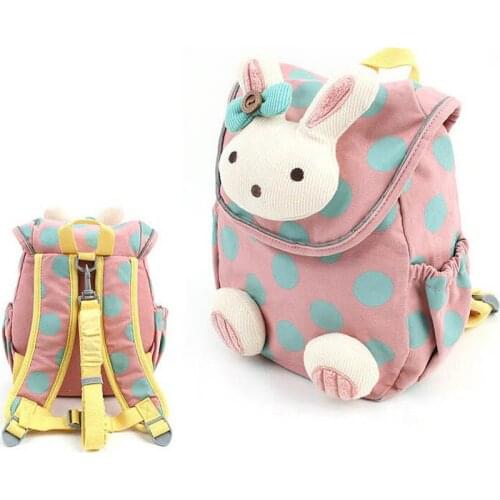 Baby Harness Backpack Toddler Girl Anti-lost Bags For Age 1-3 Years Rabbit Kids Backpack For Children School Bag Kindergarden
