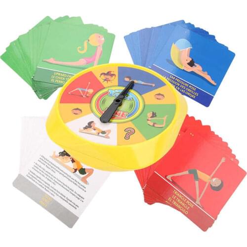 54pcs Yoga Pose Cards Game Toys Fun Family Yoga Party Game Toys for Children Adult Flexibility and Balance Physical Sports Games