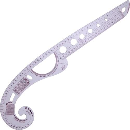 Sewing Tools Soft Plastic Transparent Ruler Styling Design Ruler French Curve 3250