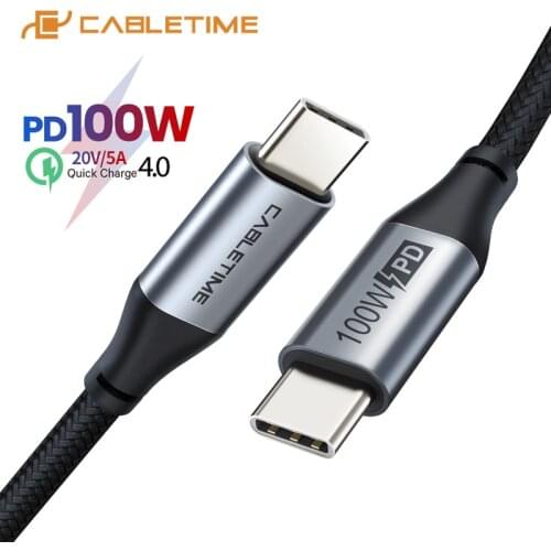CABLETIME USB 3.1 Type C cable Gen2 10Gbps PD Fast Charging Cable 3A 60W For Samsung S10 Xiaomi Mobile Phone Macbook N221