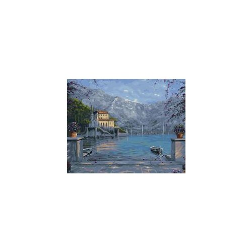 MaHuaf-W039 country house on the lake painting by numbers art canvas painting with acrylic paints for home decor