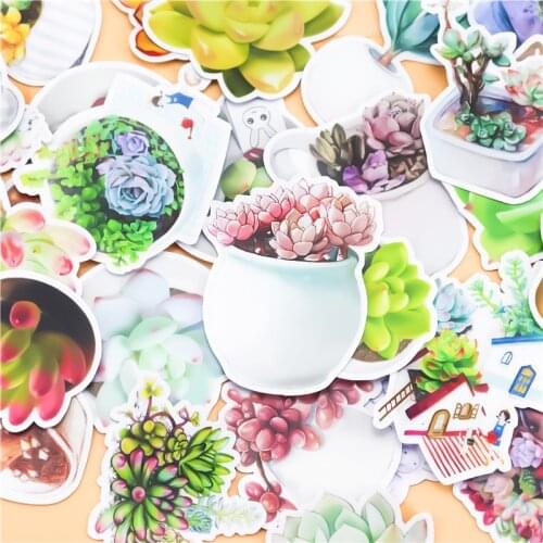 26pcs Creative kawaii Self-made fresh and fleshy plants beautiful stickers /decorative sticker /DIY craft photo albums