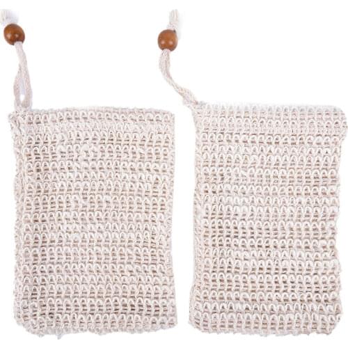 Massage Handbag Bathing Anti-Slip Sleeve Natural Cotton And Linen Soap Bath Products Bathed And Foamed Net Soap Bag Set