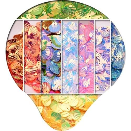 Mix Size PVC Sqeuin Loose Glitter Sequins Sea Shell Shape Paillettes Mix Colorful Lentejuelas DIY Paillette Decor