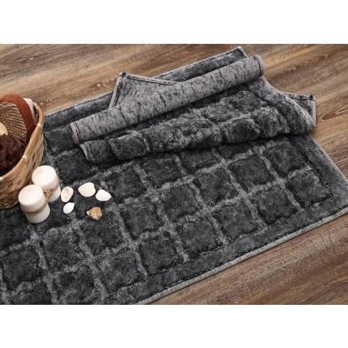 Pergamon Cotton Bath Mat Set 2 Pcs Anthracite