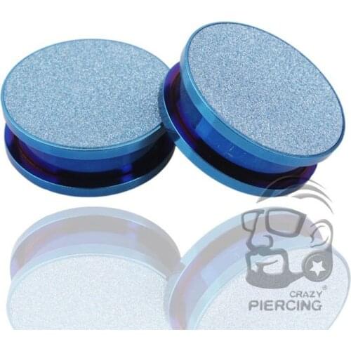 1Pair Stainless Steel Glitter Ear Plug Tunnel Earring Cartilage Expanders Gauges Screw Flesh Plugs and Tunnels Piercing Body Jew