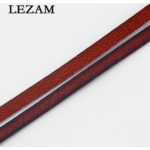 5meter Dark Brown 5mm Flat Thin Genuine Leather Cord For Diy Bracelet Necklace Jewelry Making Rope Material Components