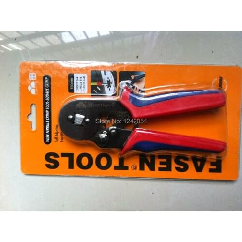Mini Self-Adjustable Crimping Pliers Crimper HSC8 6-4A for Insulated Terminals Cable end-sleeves AWG 24-10 Square mm 0.08-6.0