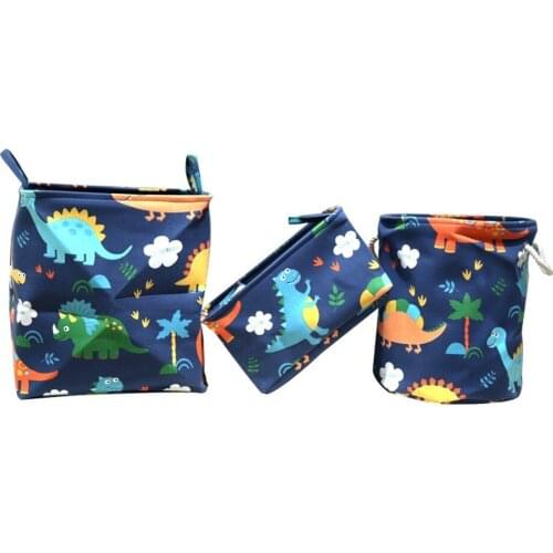 Cute Dinosaur Design Cartoon Laundry Basket Foldable Dirty Clothes Storage Organizer Kids Toy Collection Storage Box