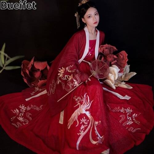 Ancient Noble Red Hanfu Dress Traditional Ancient Dance Costume Tang Suit Princess Suit Fairy Dress Lady Elegance Cosplay Hanfu