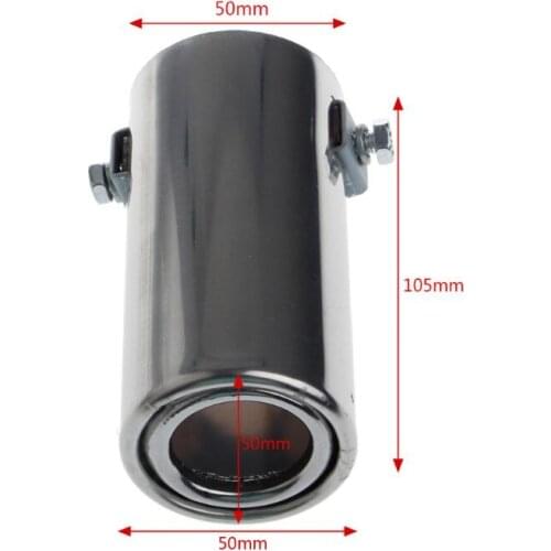 2021 New Universal Stainless Steel Car Rear Round Exhaust Pipe Tail Throat Muffler Tip