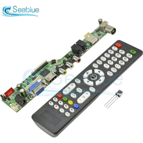 3.3V 5V 12V Universal LCD Controller Board Resolution TV Motherboard VGA HDMI AV TV USB HDMI Interface Driver Board Module