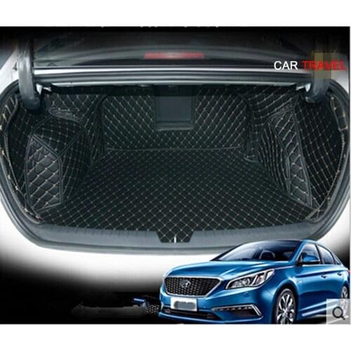 Top quality! Special trunk mats for Hyundai Sonata 2013-2009 durable waterproof boot carpets liner for Sonata 2010,Free shipping