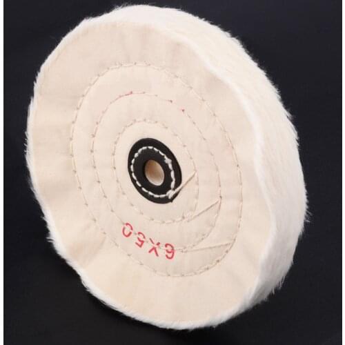 1pc 6inch 150mm White Flannel Polish Grinder Pad Cloth Buffing Polishing Wheel Disc Buffer Multi for Metal Marble Glass Ceramics