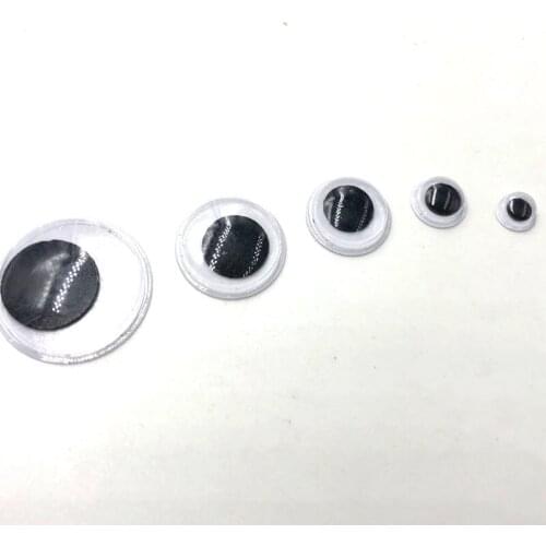 Not Self-adhesive 200PCS Mixed 6mm/8mm/12mm/15mm/20mm Dolls Eye For Toys Dolls Googly Black Eyes Used For Doll Accessories