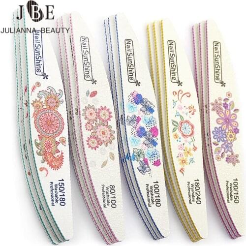 New 25Pcs/lot Individual Package Nail File Nail Polish Sanding Buffer Block 100/180 Washable Pedicure Manicure Polishing Tools