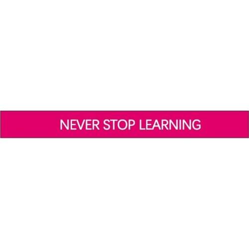 300pcs Motivational NEVER STOP LEARNING Silicone Bracelets Rubber Wristbands Free Shipping by DHL