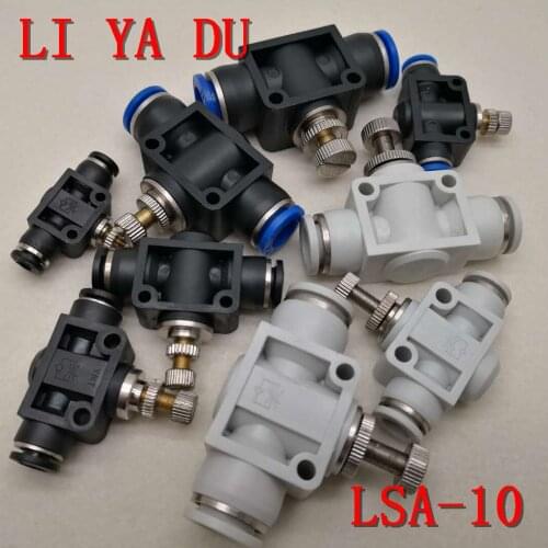 5PCS/LOT LSA-10 Pneumatic Components Trachea Quick Coupler Throttle Valves Pipe Type Throttle Valves SA10