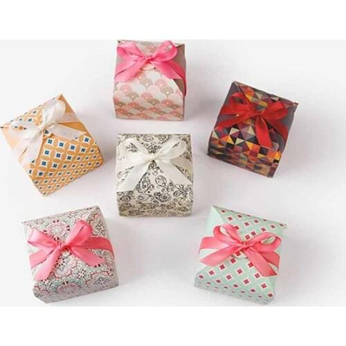 50pcs Wedding Birthday Candy Gift Box Paper Bag Packaging Baby Shower Candy Box Gifts For Guest Birthday Party Decoration Kids