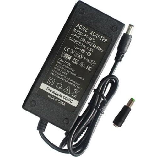 AC/DC Adapter Power Supply for Zebra ZP450 ZP550 ZD500 HC100 GT800 GT810 GT820 GT830 GK420d GX420d GK420t GX420t Printer 24V 3A