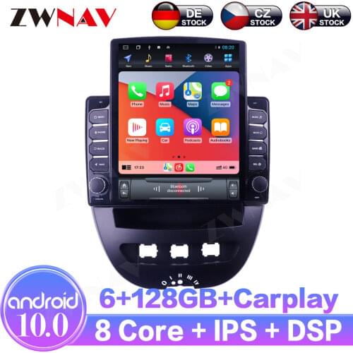 Android 10.0 4+128G For Toyota Aygo Peaugeout 107 2005-2013 ISP Screen Car GPS Navigation System Car Radio Multimedia Player DSP