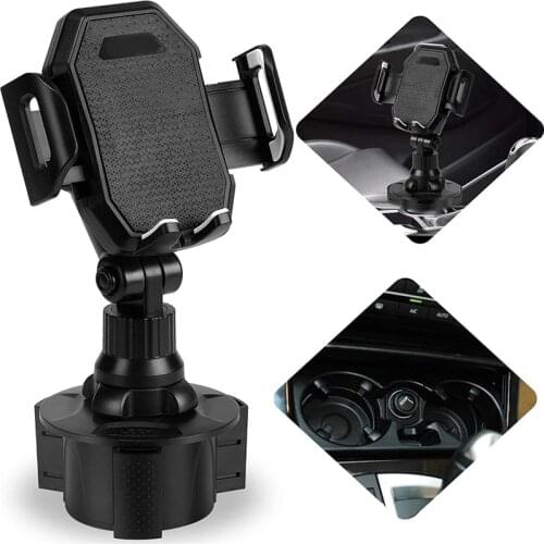 Universal Car Cup Mount Mobile Phone Holder 360 Degree Rotation Adjustable Car Cup Cradle Mount Holder For iPhone Samsung Huawei