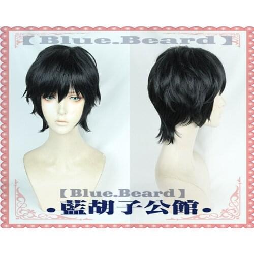 BANANA FISH Okumura Eiji Cosplay Wig High-temperature Fiber Synthetic Hair Black Short Hair + free hair cap